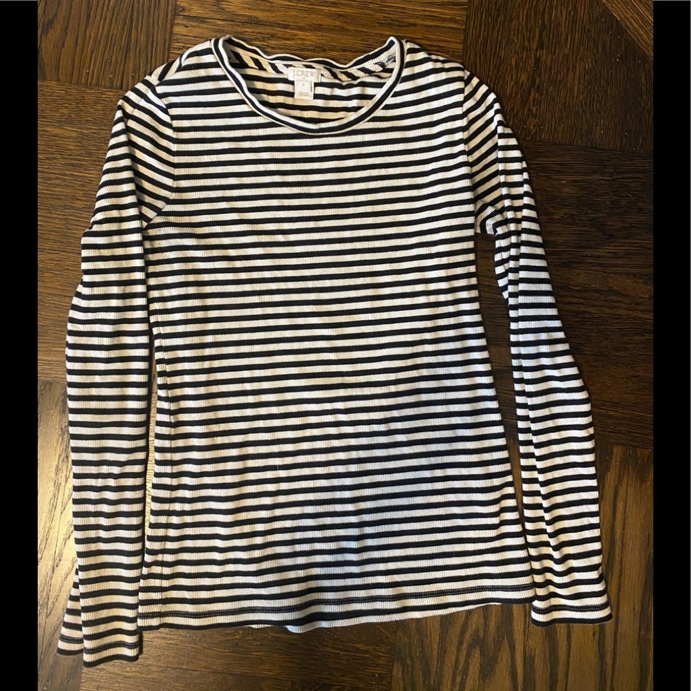 J Crew striped long-sleeve tee